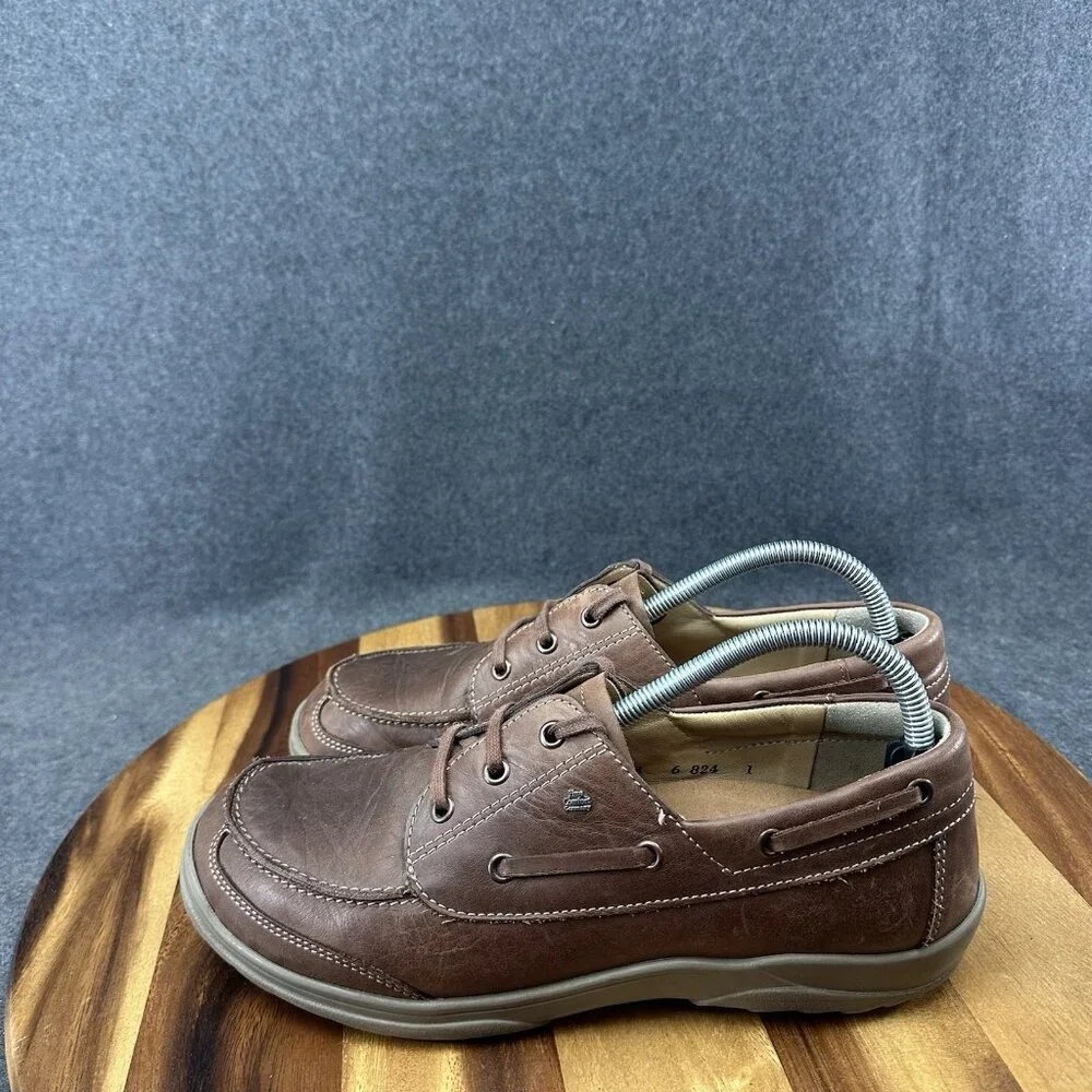 Finn Comfort Men’s Shoes Size 8W Brown Leather Lace Up Casual Germany Surfside